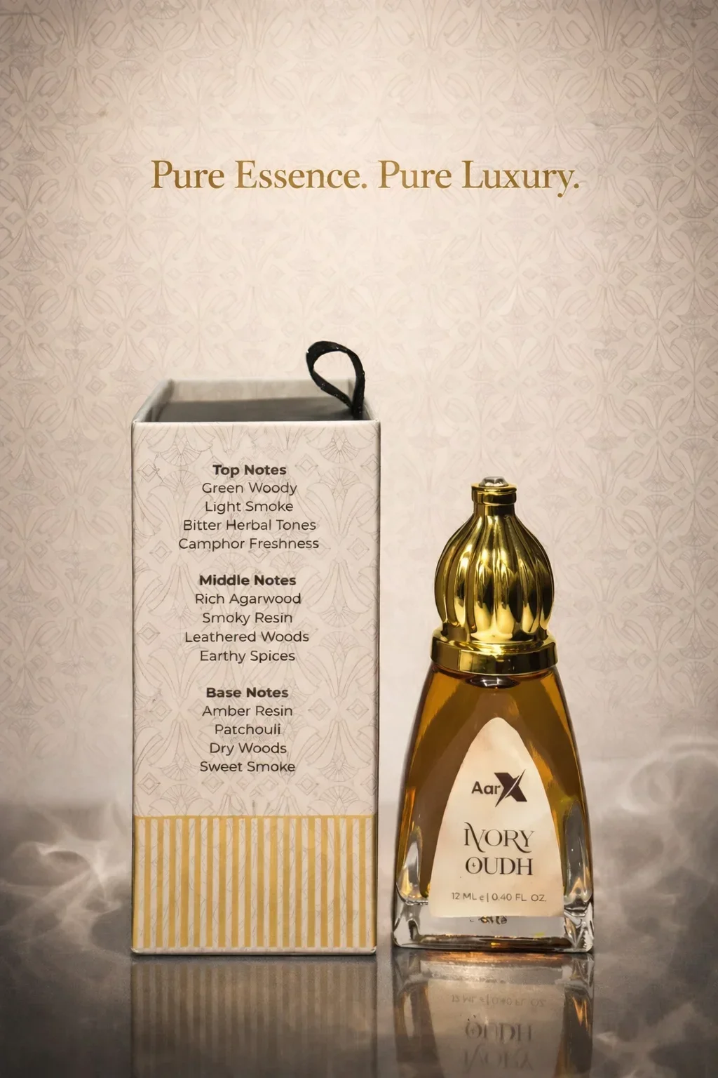 aarx ivory oudh non-alcoholic luxury attar 12ml – long lasting premium oudh perfume oil for men & women – concentrated oriental fragrance – alcohol free 2